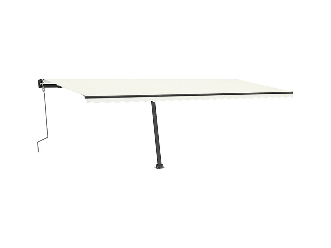 Standmarkise Manuell Einziehbar 600x350 cm Creme