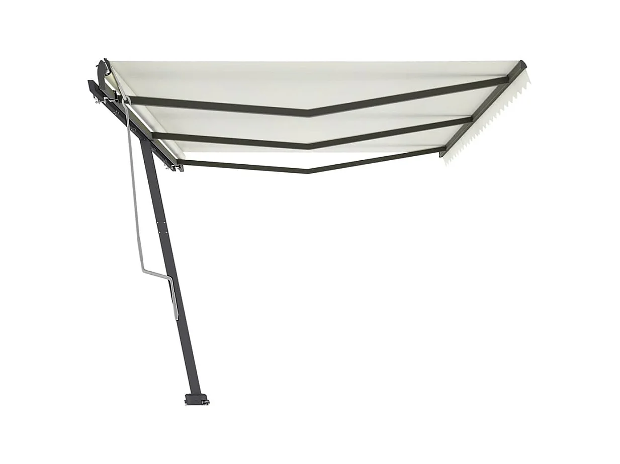 Standmarkise Manuell Einziehbar 600x350 cm Creme