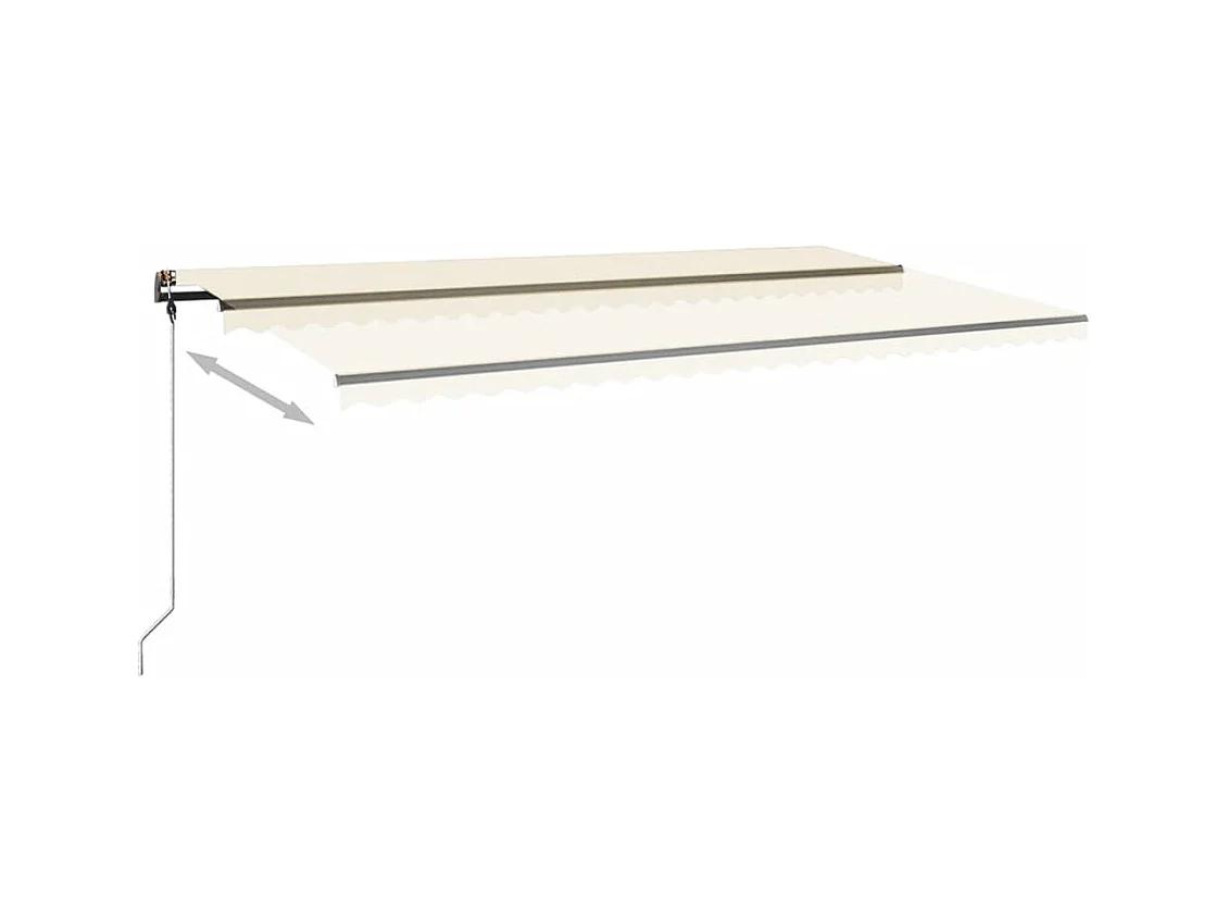 Standmarkise Manuell Einziehbar 600x350 cm Creme