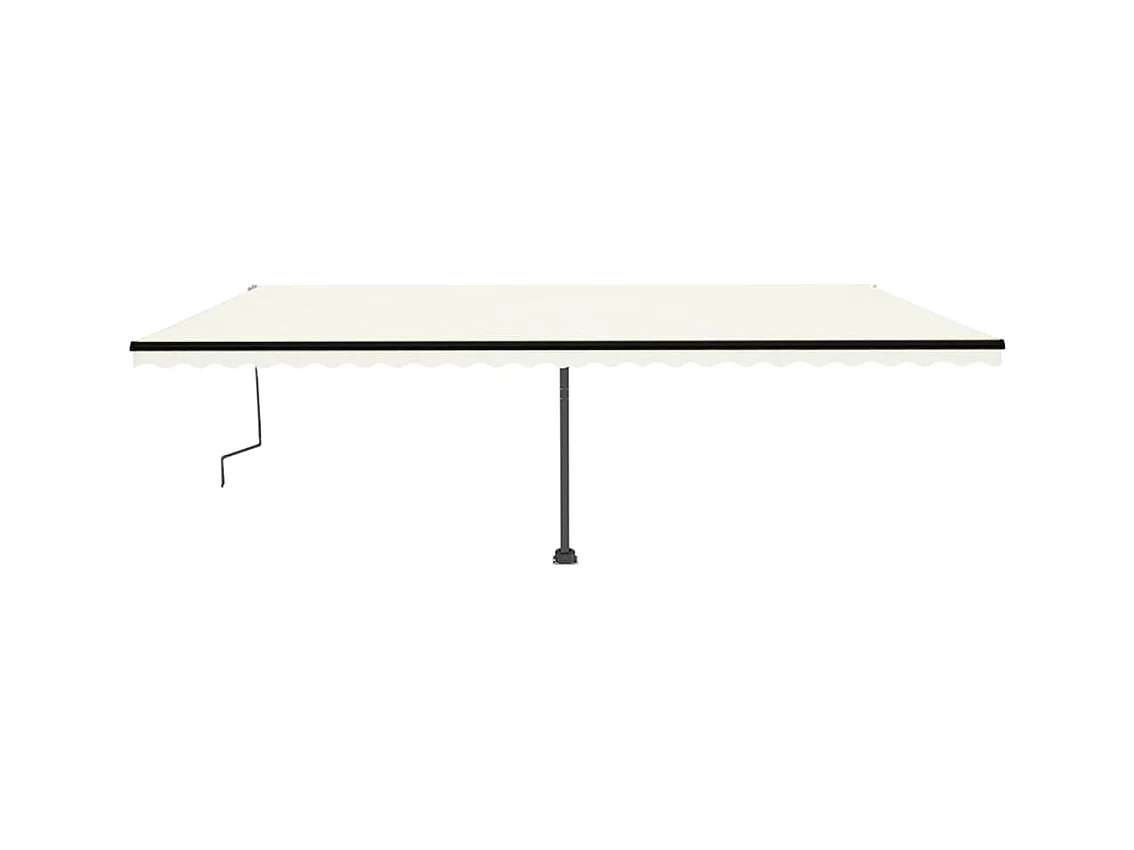 Standmarkise Manuell Einziehbar 600x350 cm Creme