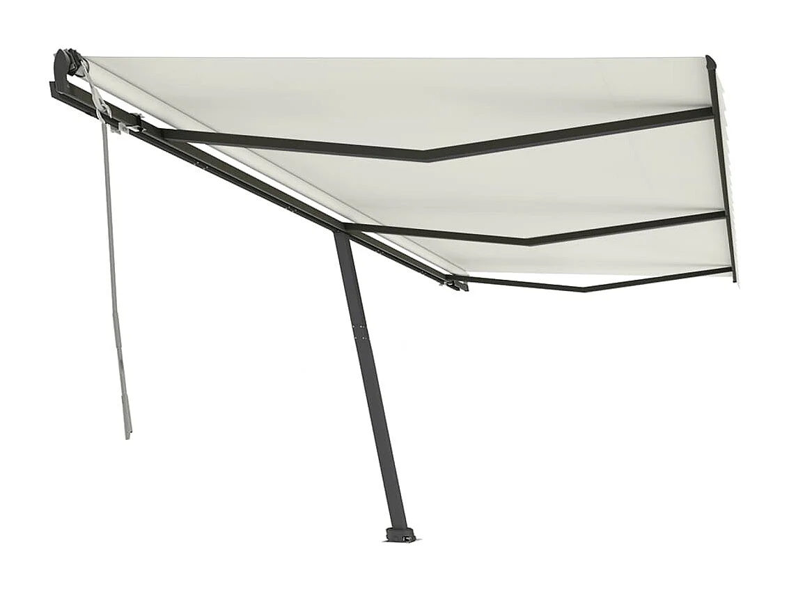 Toldo retrátil manual independente 600x350 cm cor creme