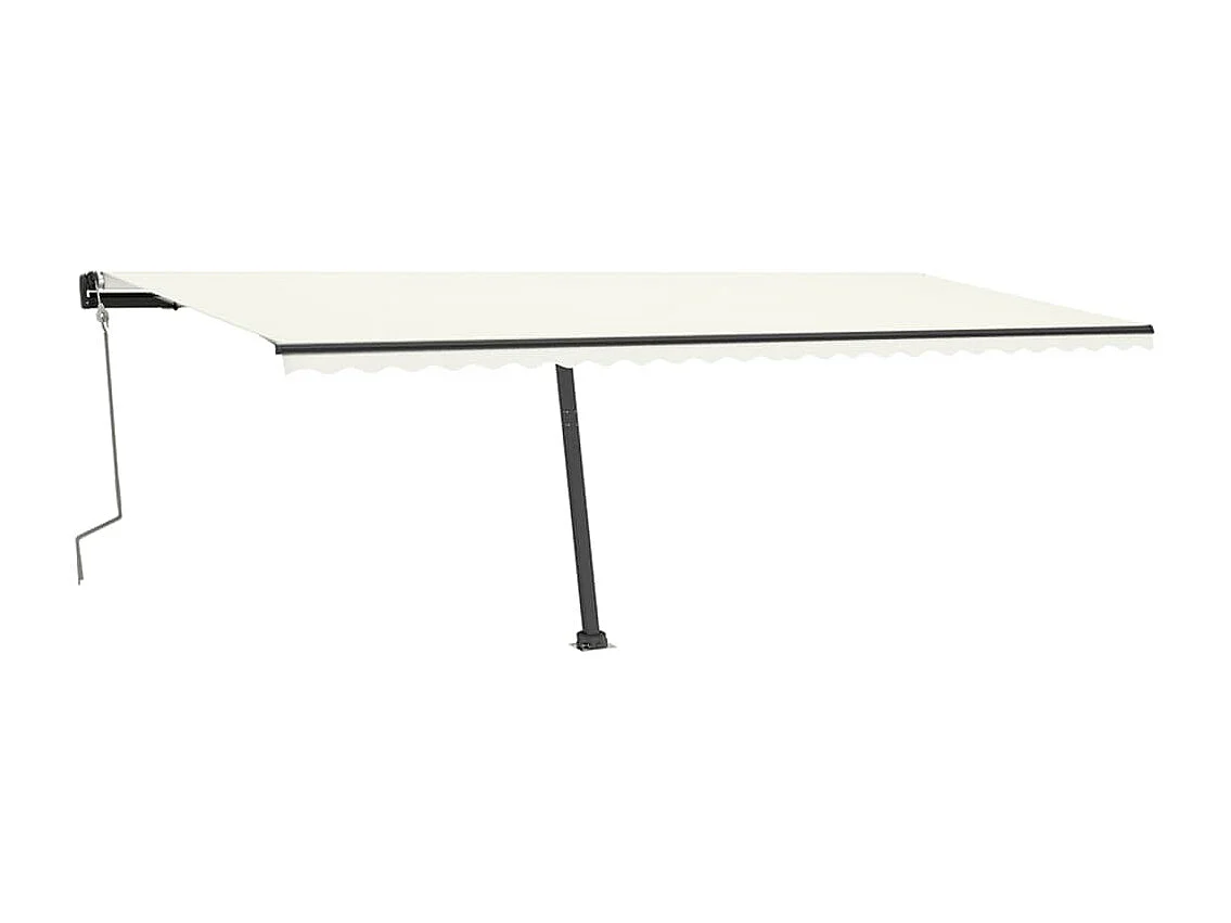 Toldo retrátil manual independente 600x350 cm cor creme