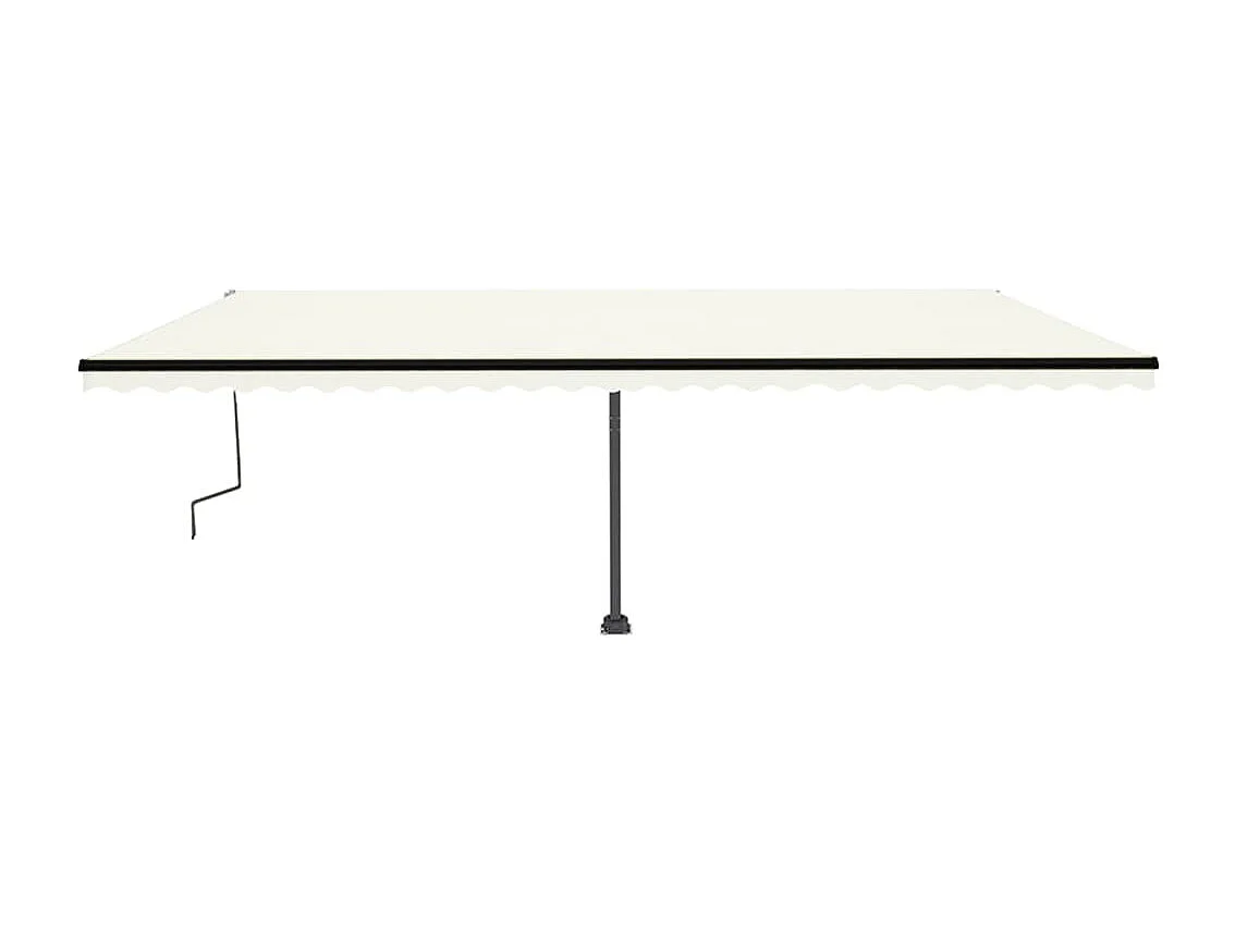 Toldo retrátil manual independente 600x350 cm cor creme