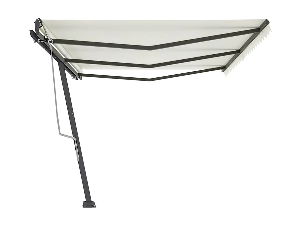 Toldo retrátil manual independente 600x350 cm cor creme