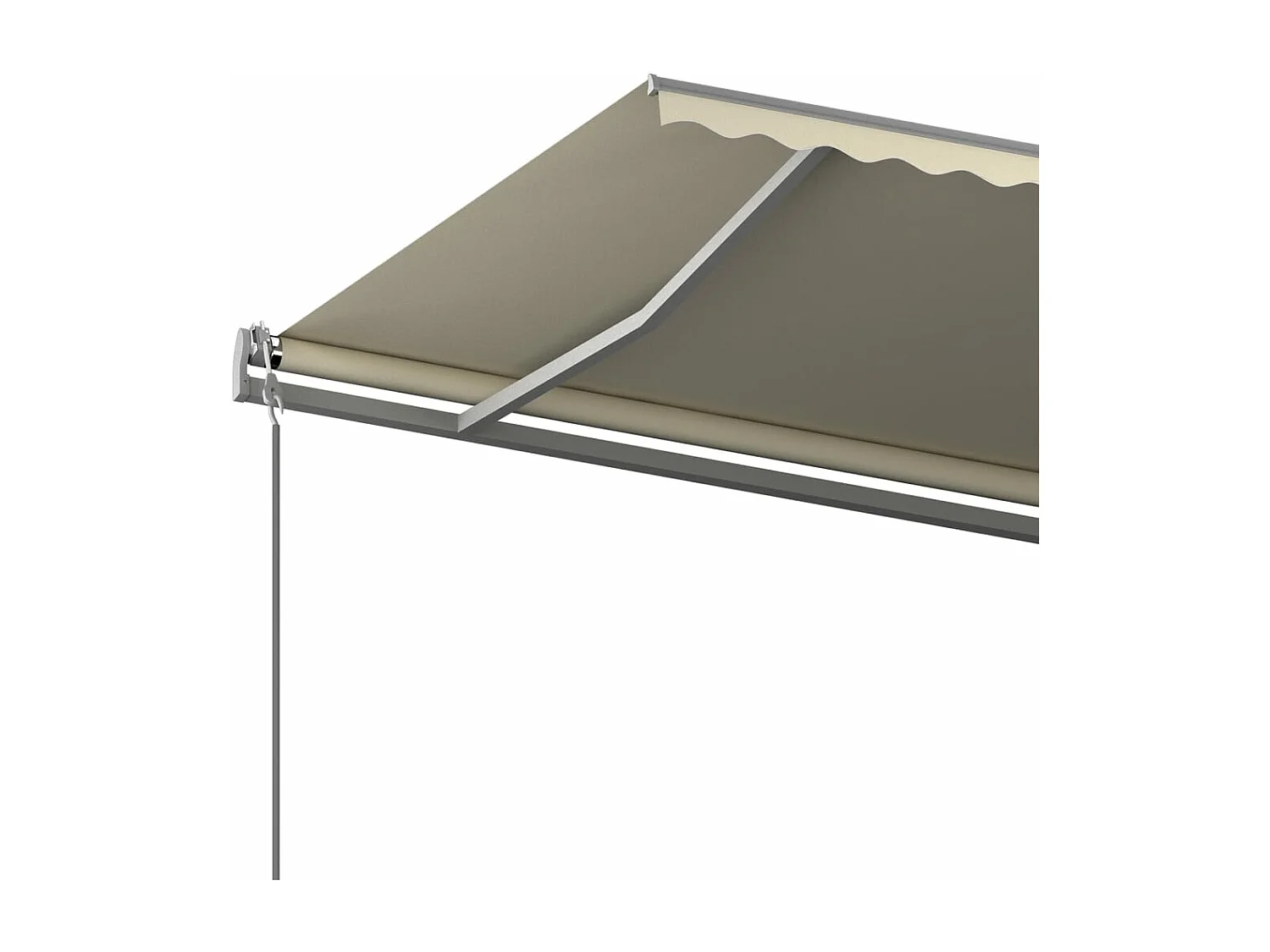 Toldo retrátil manual independente 600x350 cm cor creme