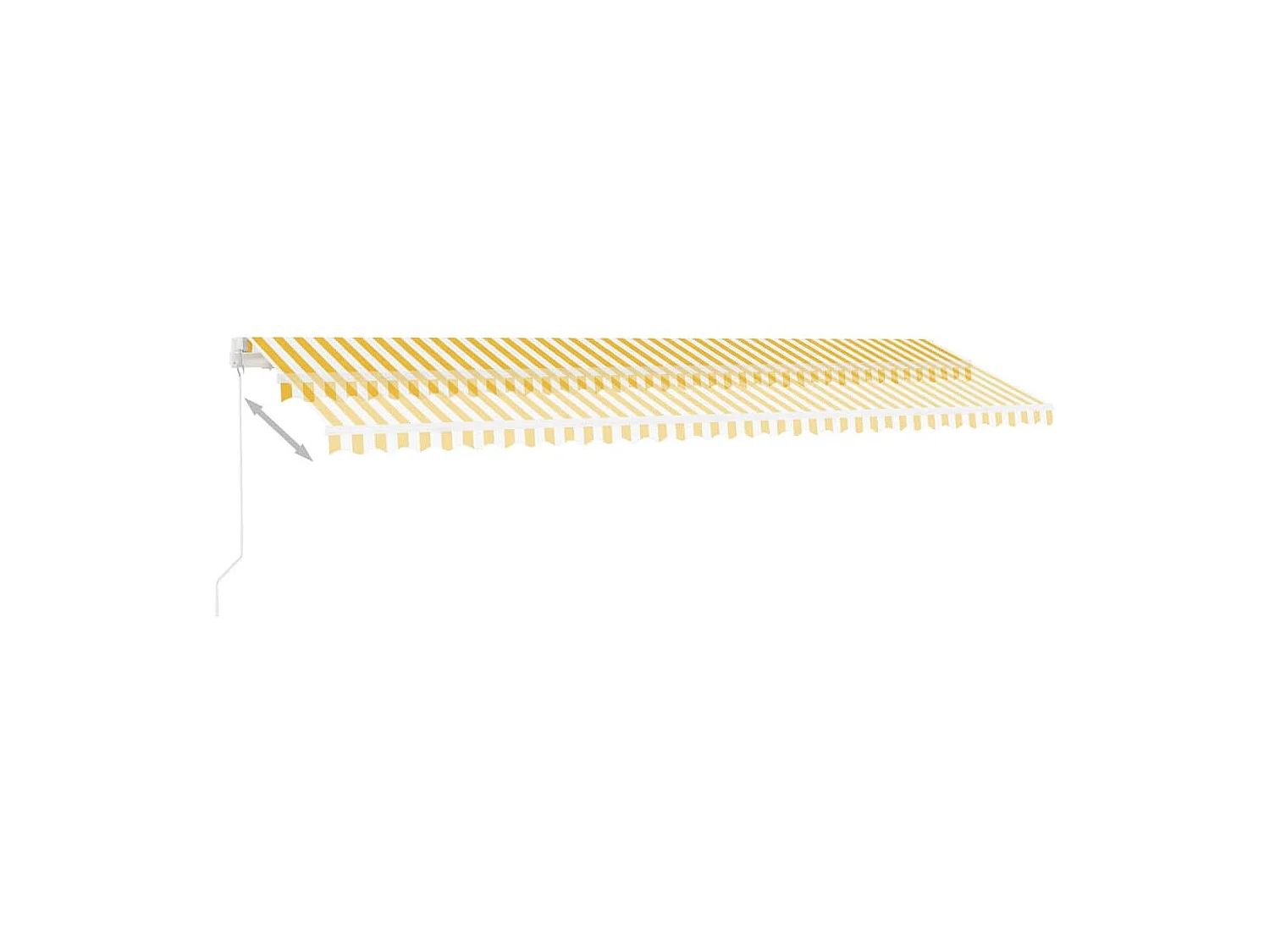 Auvent manuel rétractable avec LED 600x300 cm Jaune et blanc