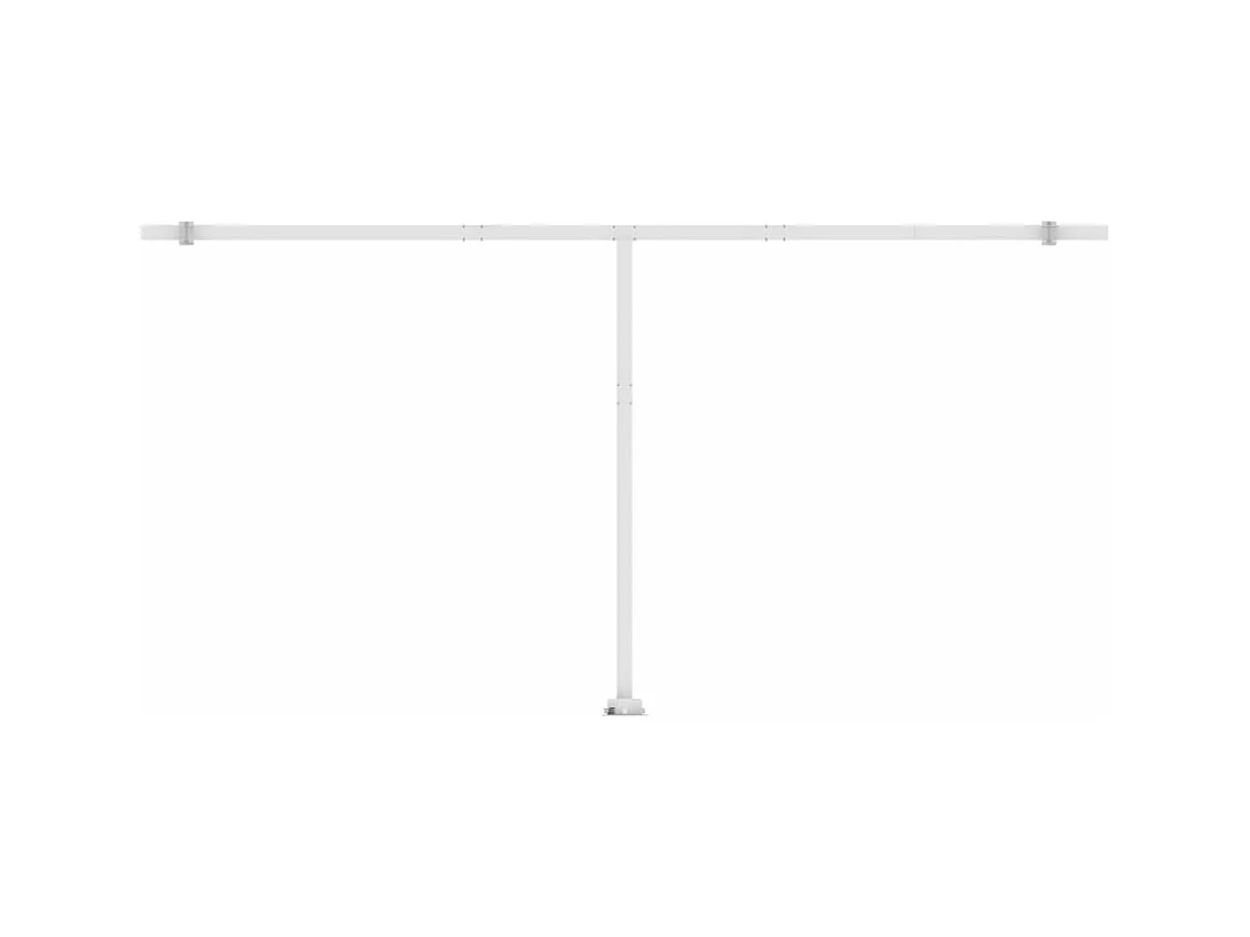 Auvent manuel rétractable avec LED 600x300 cm Jaune et blanc