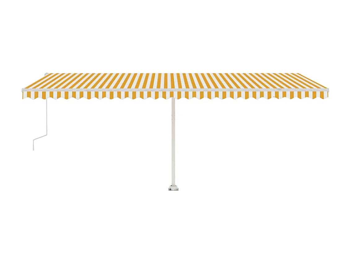 Tenda Automatica con Sensore Vento LED 600x300 cm Gialla Bianca