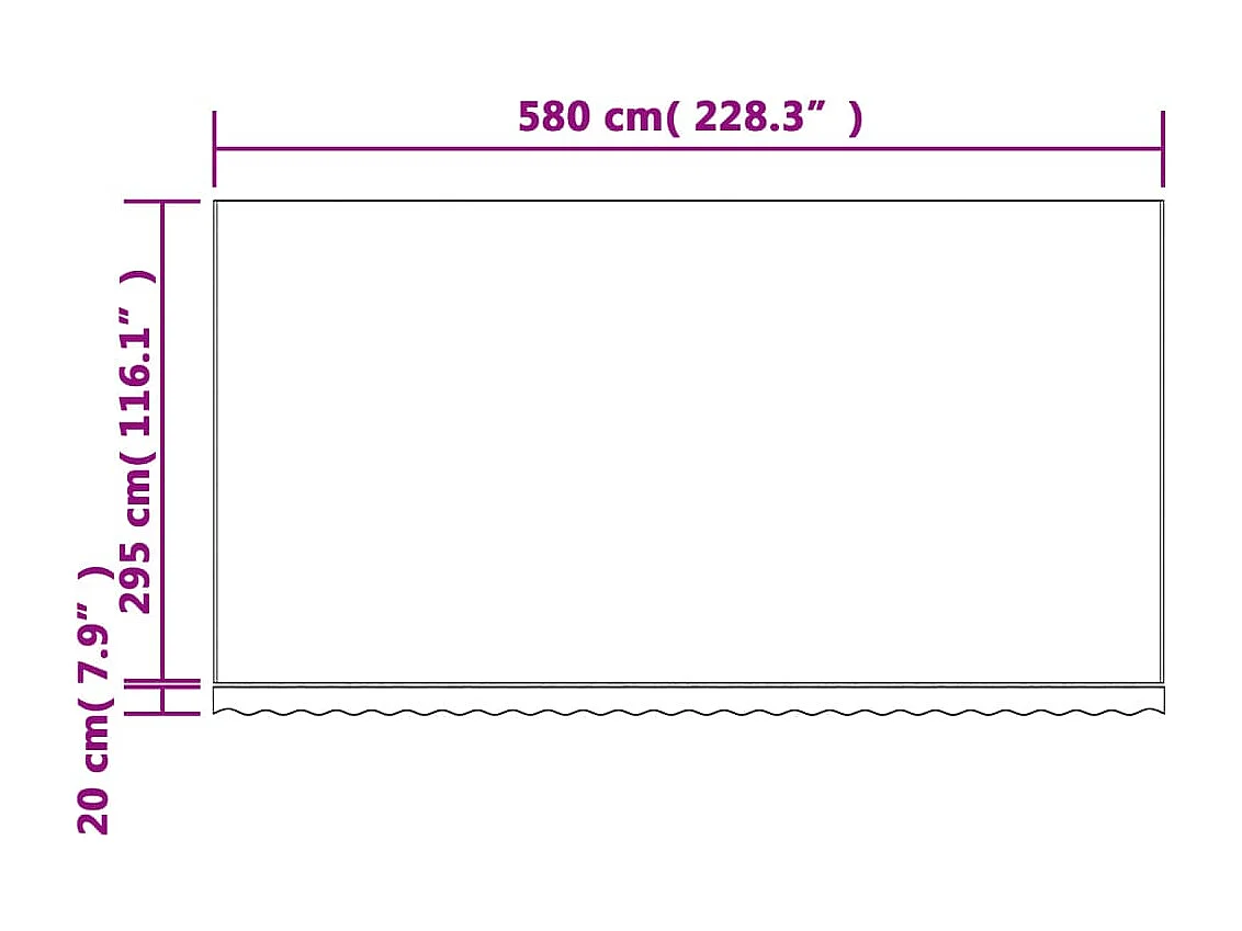 Tissu de remplacement pour auvent rayures rouges et blanches