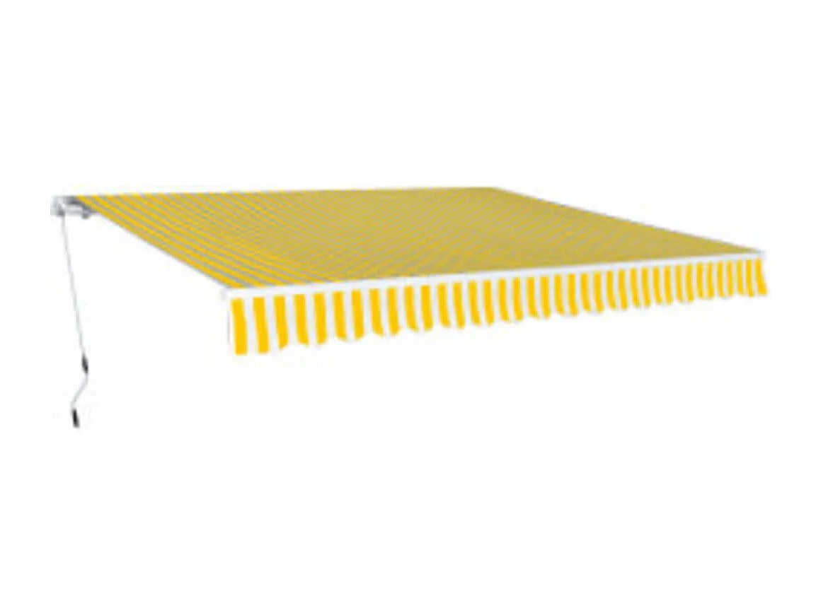 Gelenkarmmarkise 600 cm Gelb/Weiß