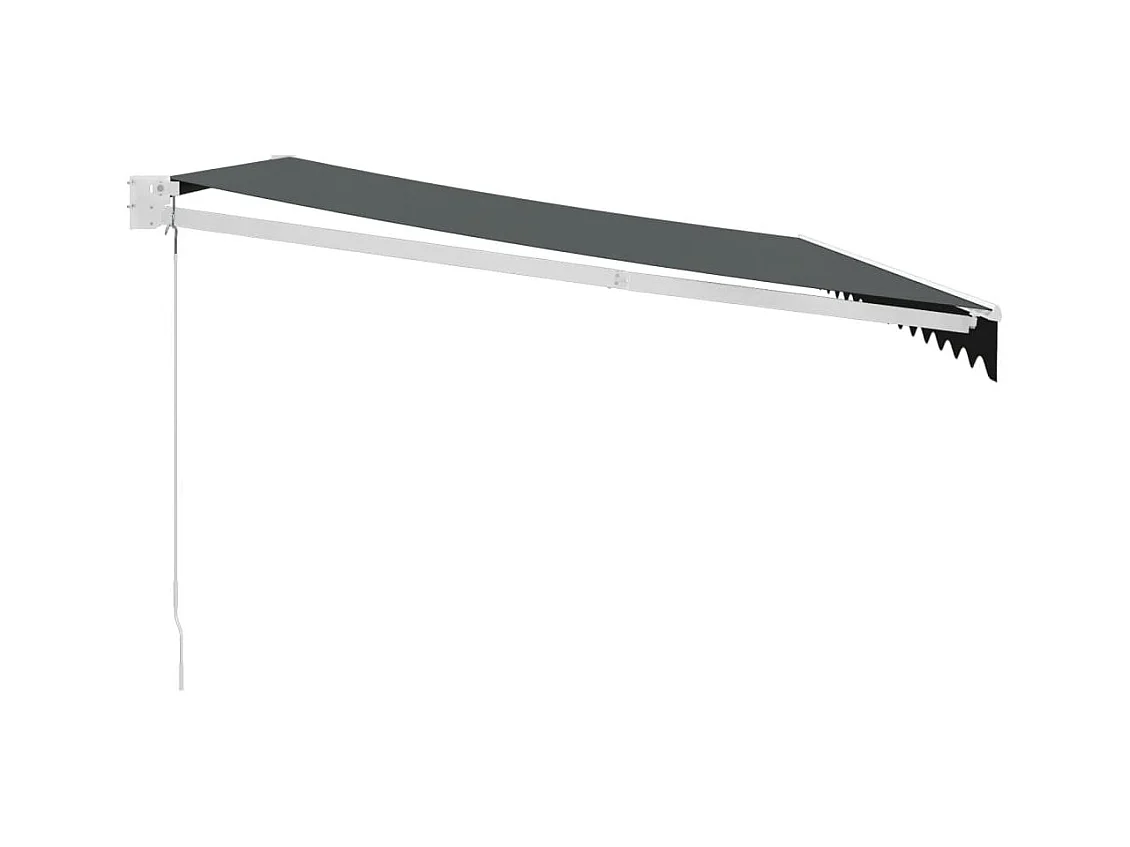 Tenda da Sole Retrattile Antracite 4,5x3 m Tessuto e Alluminio