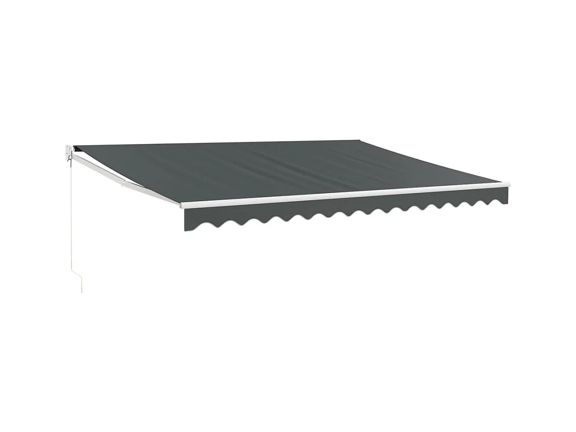 Toldo retráctil aluminio y tela gris antracita 4,5x3 m