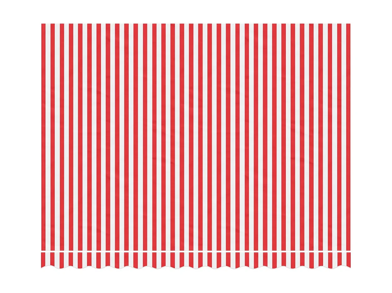 Markisenbespannung Rot und Weiß Gestreift 3,5x2,5 m