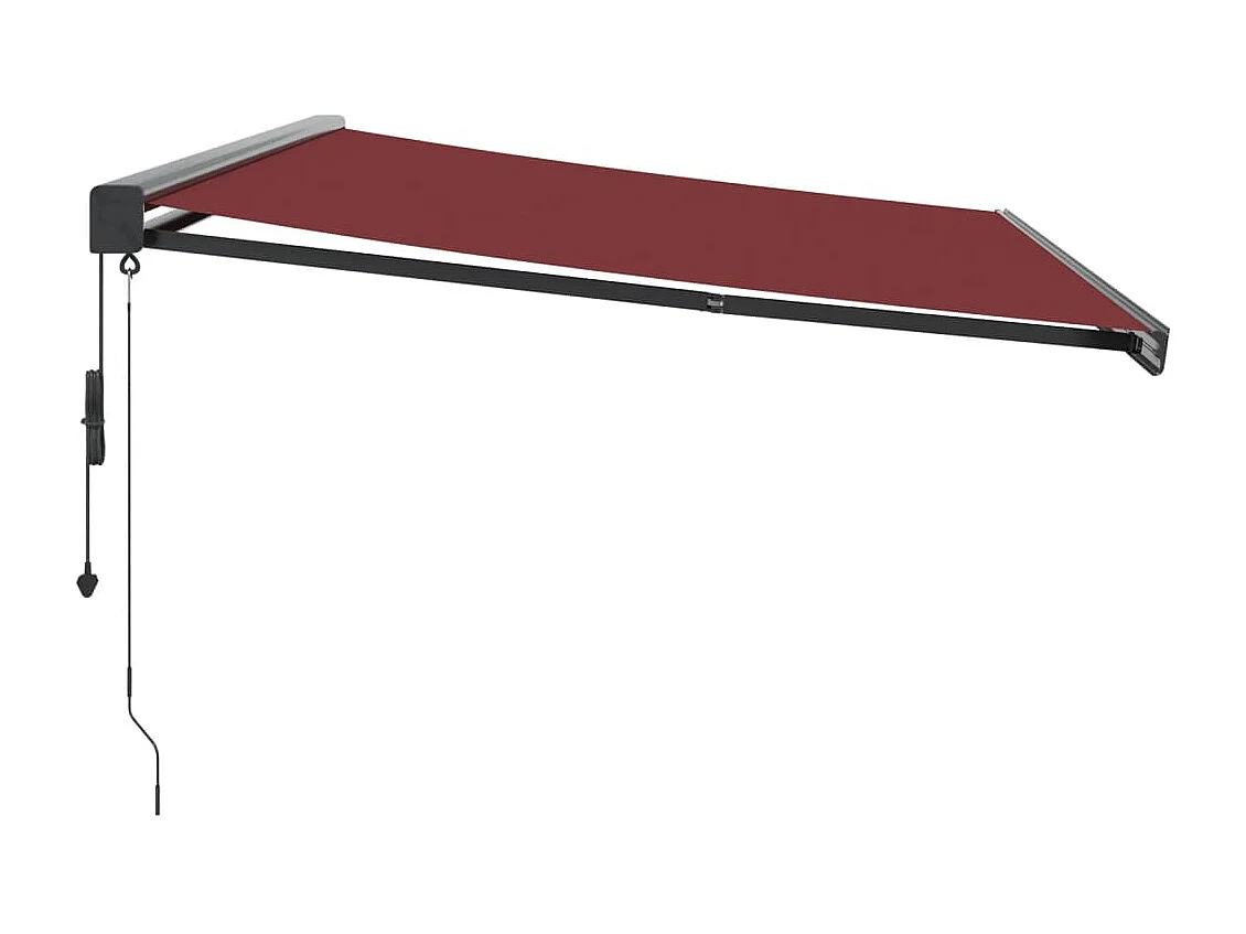 Auvent rétractable automatique bordeaux 500x300 cm