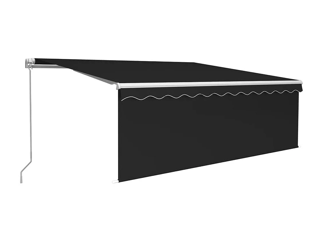 Tenda da Sole Retrattile Manuale con LED 4,5x3 m Antracite