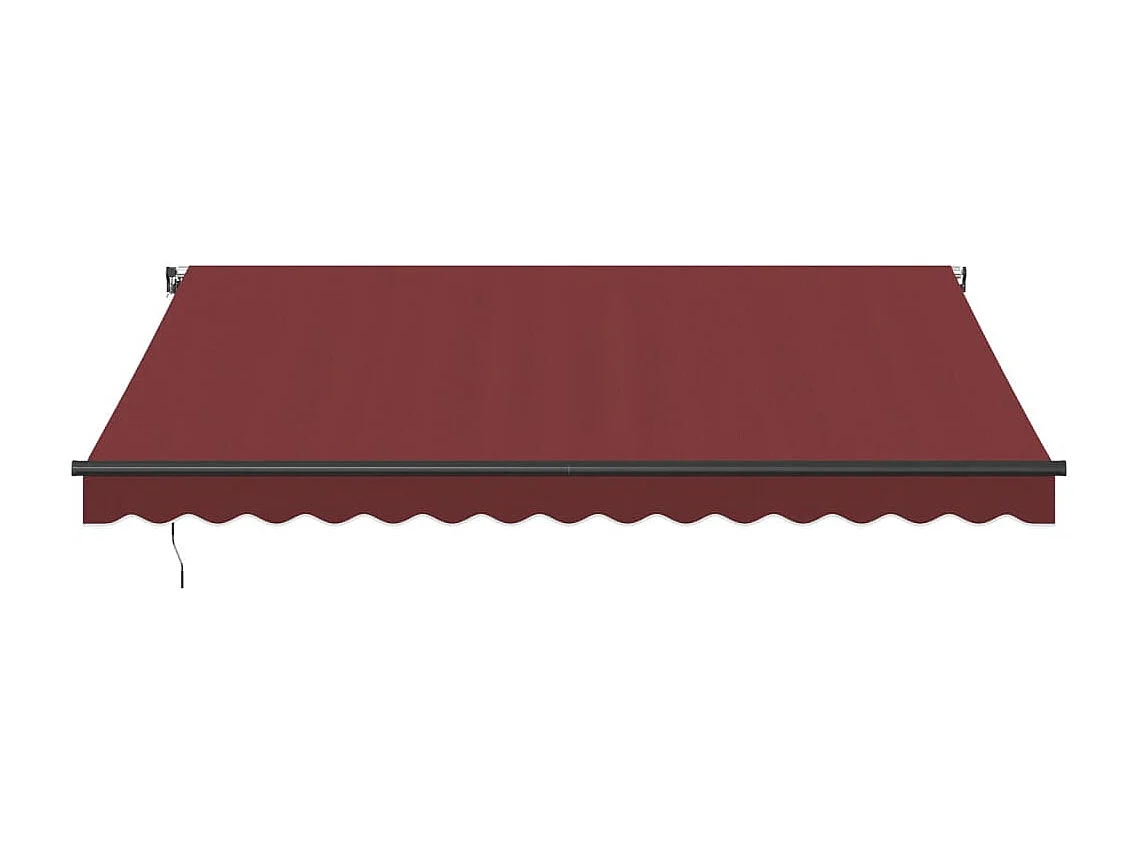 Auvent manuel rétractable avec LED bordeaux 400x300 cm