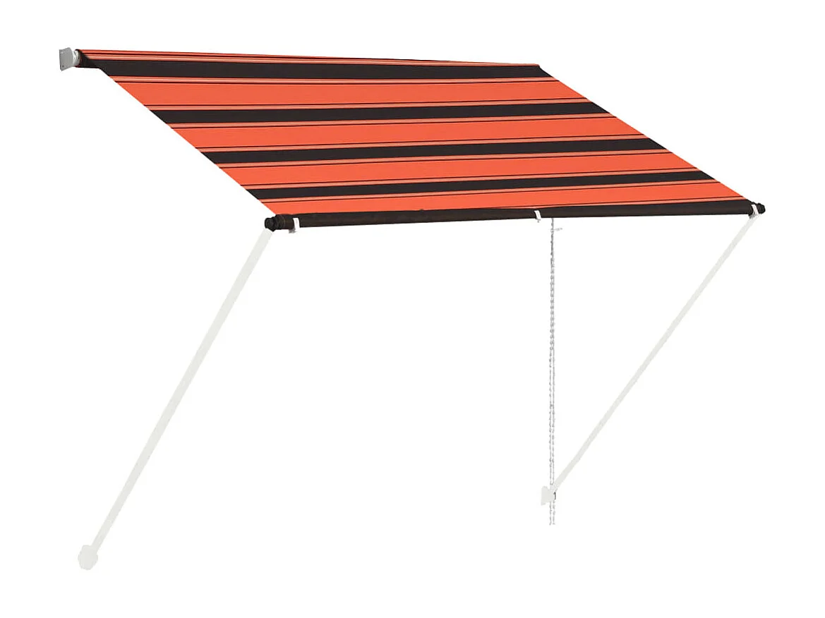 Auvent rétractable 100x150 cm Orange et marron