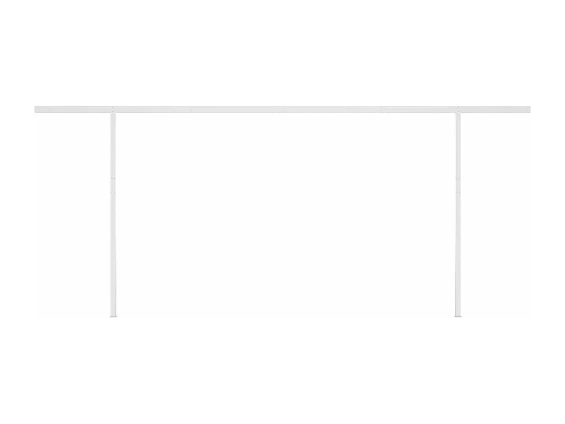 Auvent automatique capteur de vent/LED 6x3 m Orange et marron