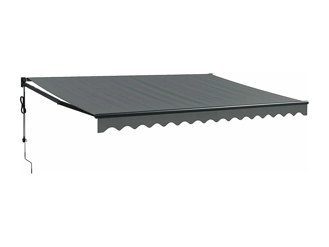 Auvent rétractable automatique anthracite 4,5x3 m