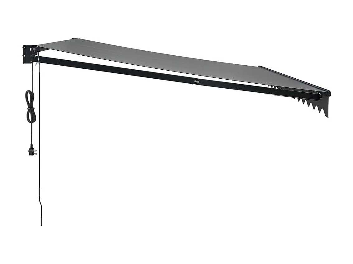 Auvent rétractable automatique anthracite 4,5x3 m