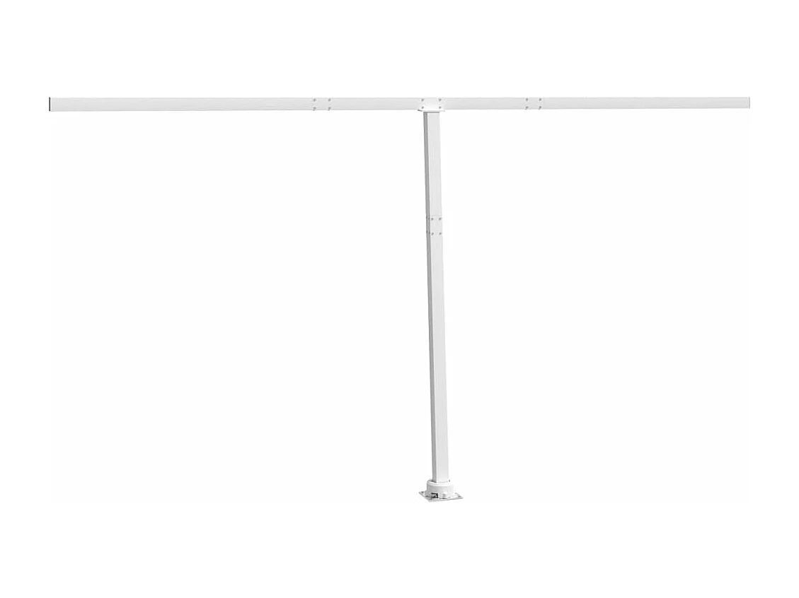 Stützen für Markisen Weiß 450x245 cm Eisen