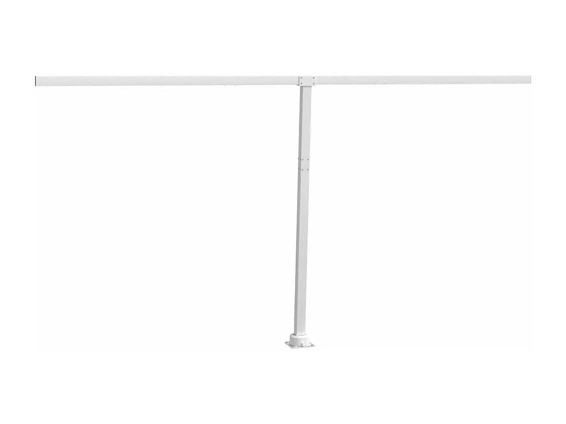 Conjunto de postes para toldo 450x245 cm ferro branco