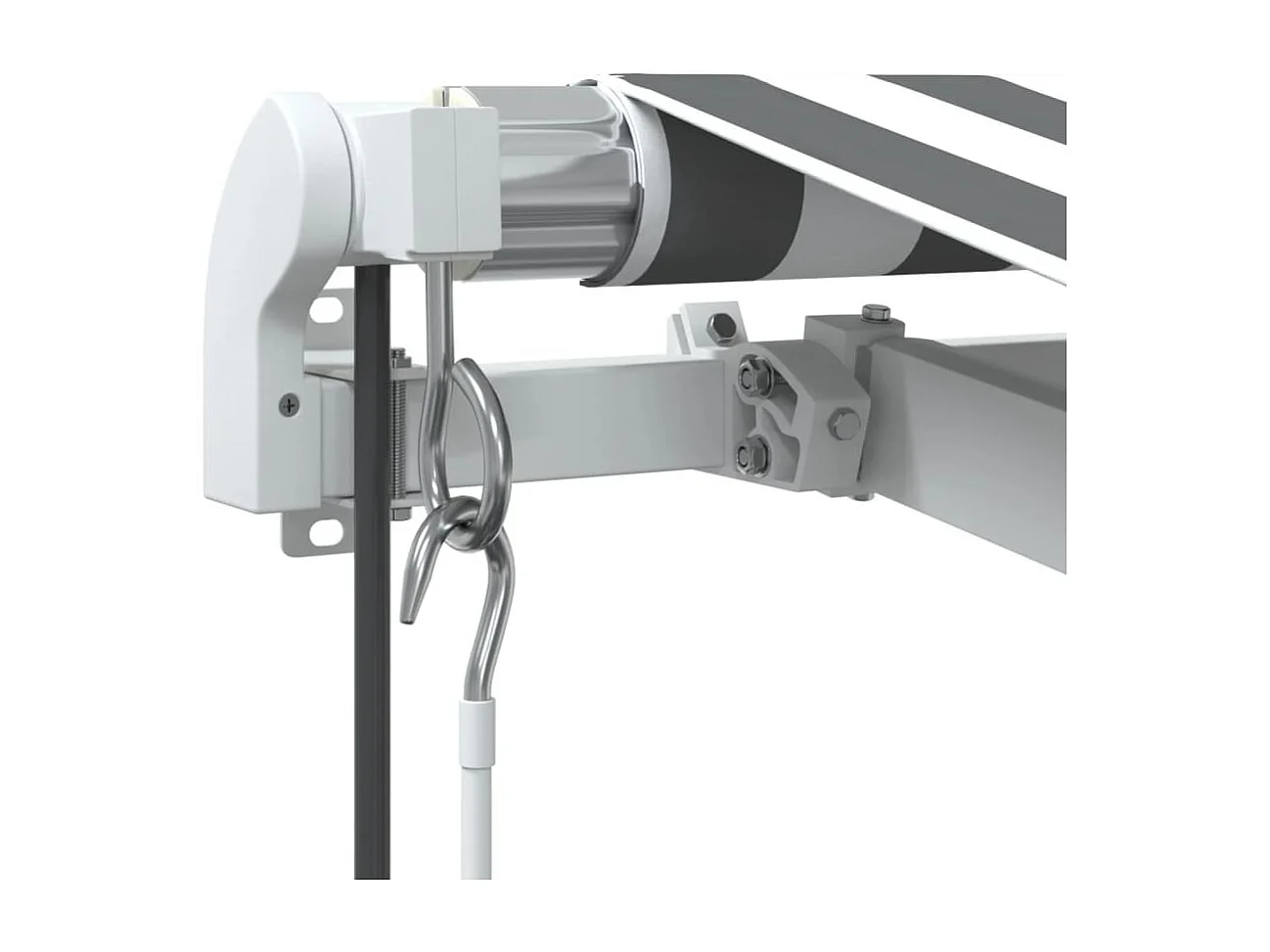 Auvent rétractable automatique avec LED anthracite et blanc