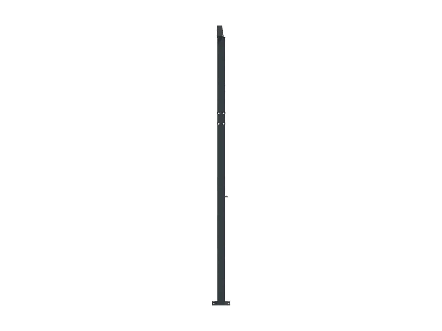 Jeu de poteaux d'auvent anthracite 600x245 cm fer