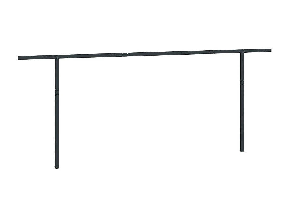 Jeu de poteaux d'auvent anthracite 600x245 cm fer