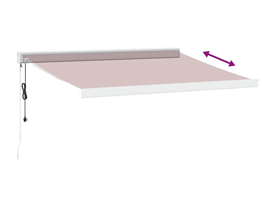 Auvent rétractable automatique bordeaux 300x250 cm