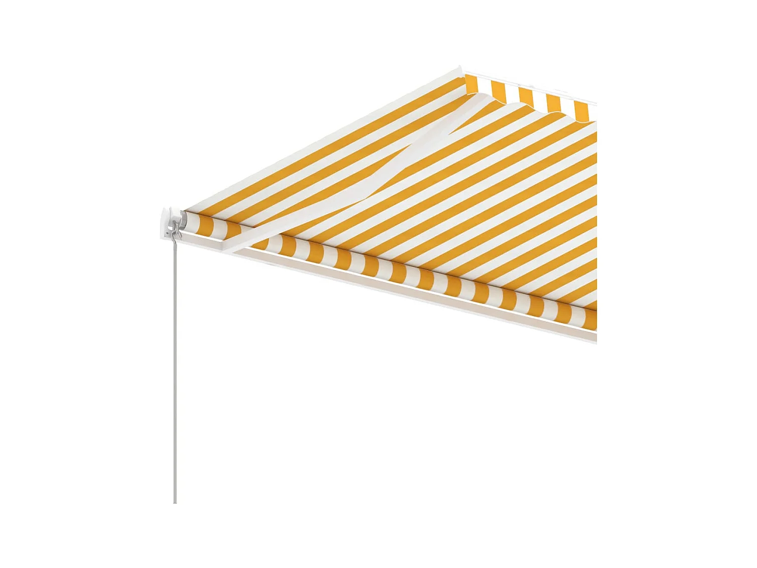 Auvent manuel rétractable sur pied 600x300 cm Jaune/Blanc