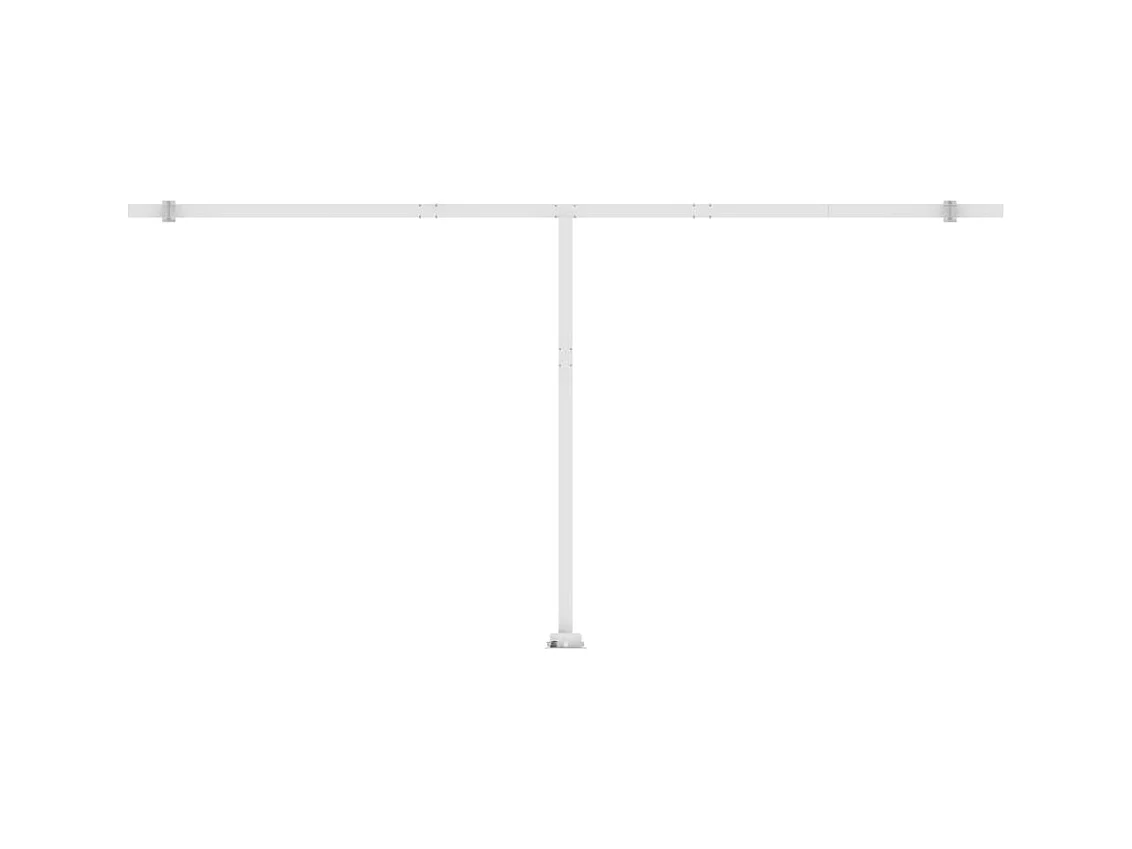 Auvent manuel rétractable sur pied 600x300 cm Jaune/Blanc