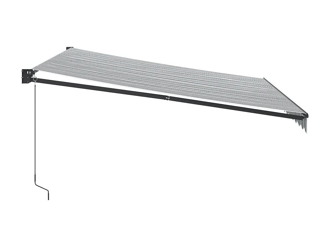Auvent rétractable anthracite et blanc 4x3 m tissu et aluminium