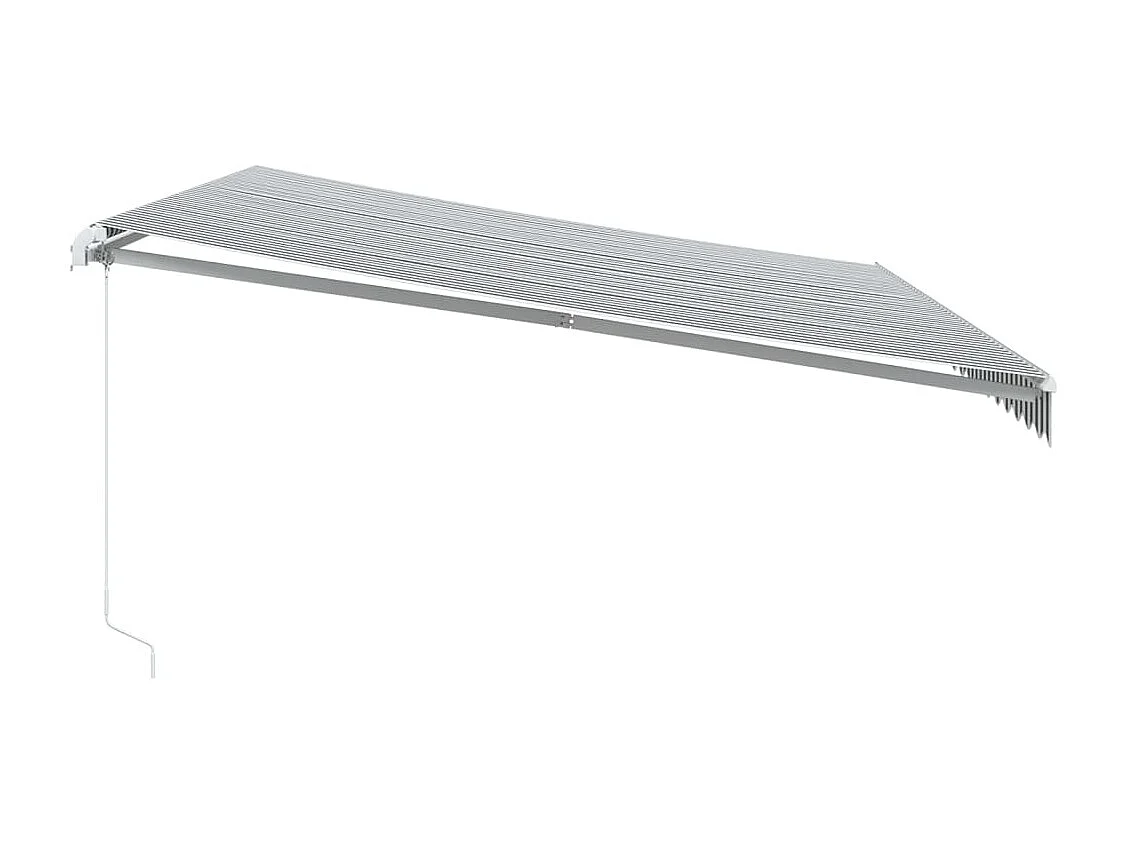 Tenda Retrattile Manuale con LED Antracite/ Bianco 500x300 cm