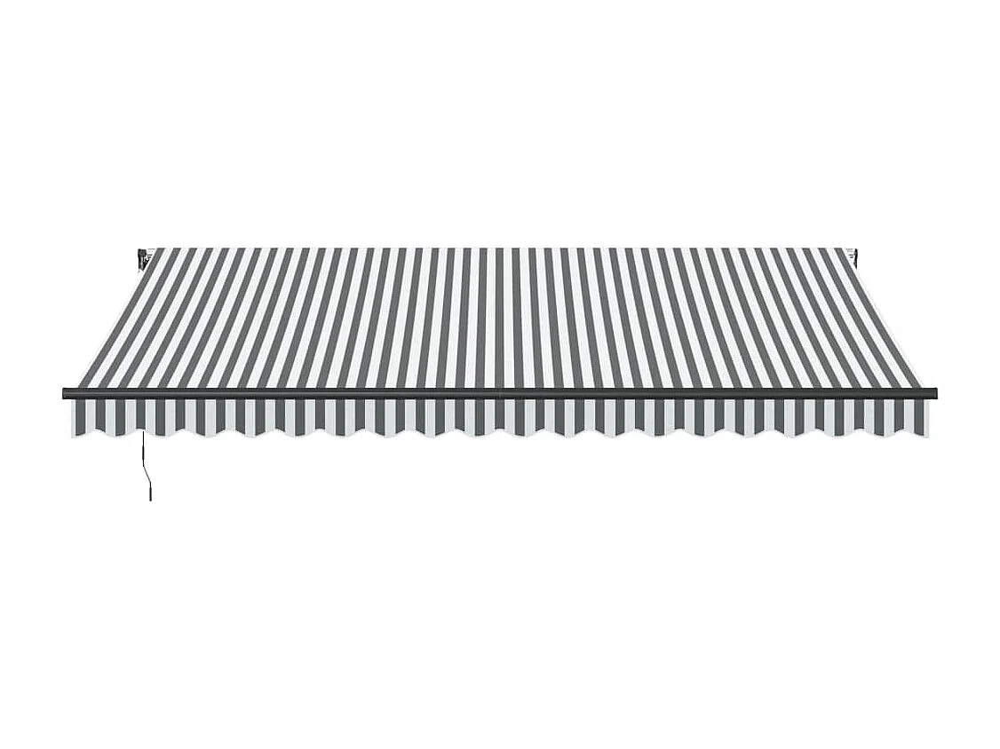 Tenda Retrattile Automatica LED Antracite e Bianco 450x300 cm