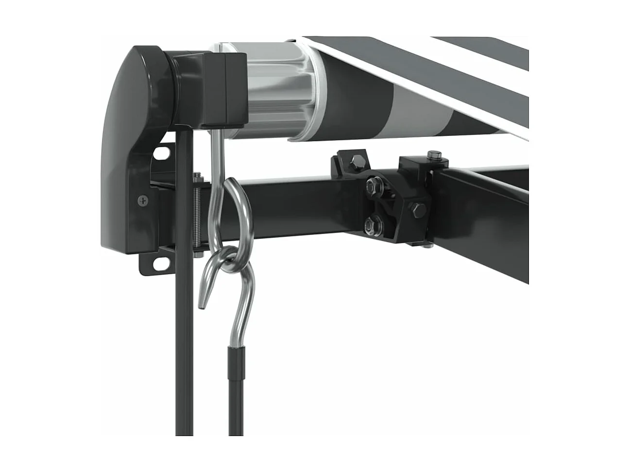 Tenda Retrattile Automatica LED Antracite e Bianco 450x300 cm