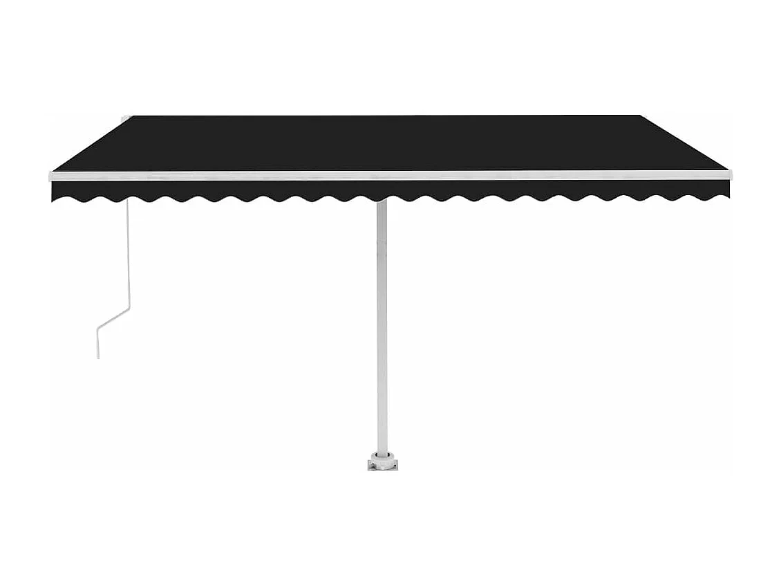 Toldo retrátil manual com LED 450x350 cm antracite