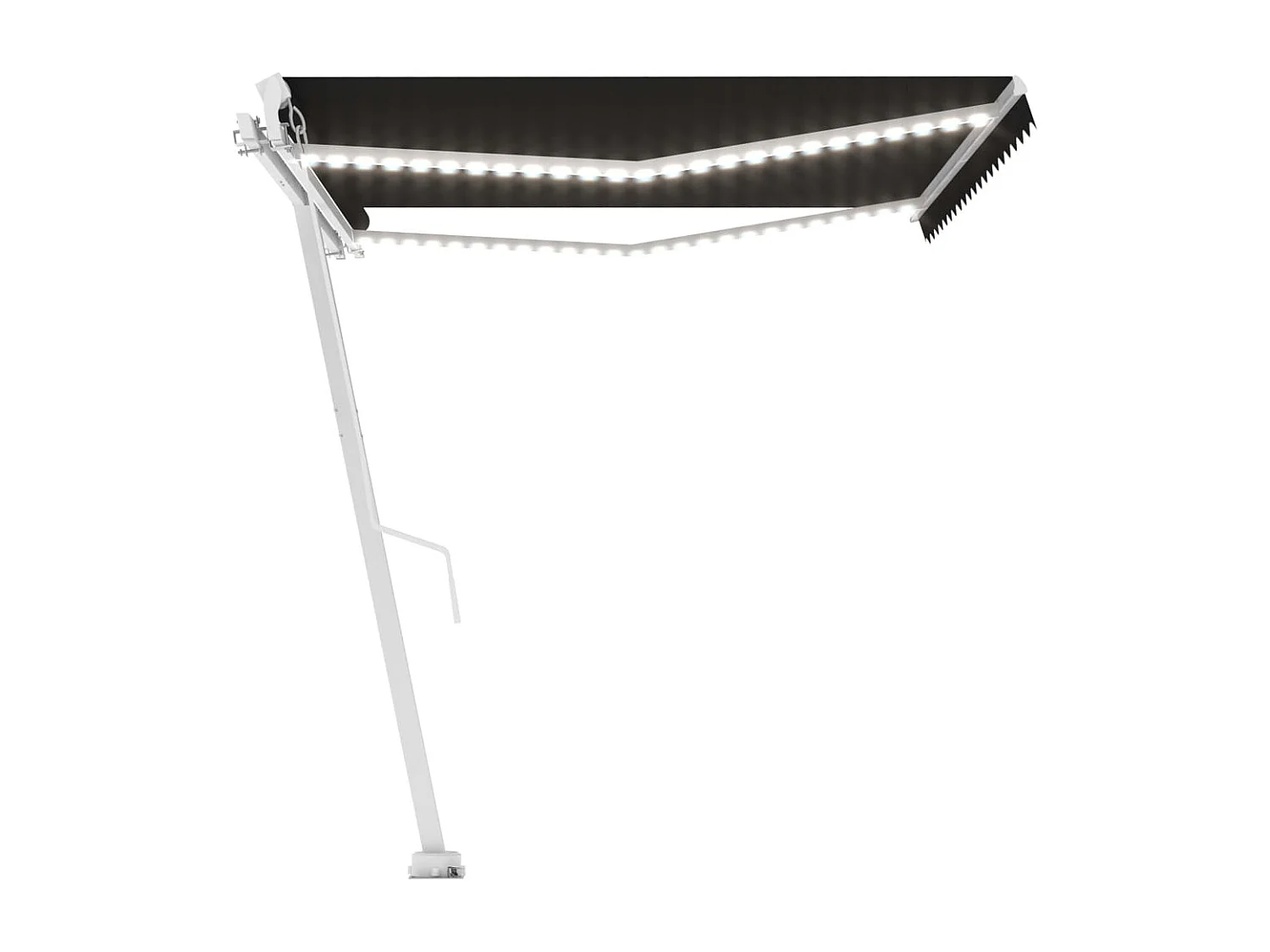 Toldo retrátil manual com LED 450x350 cm antracite