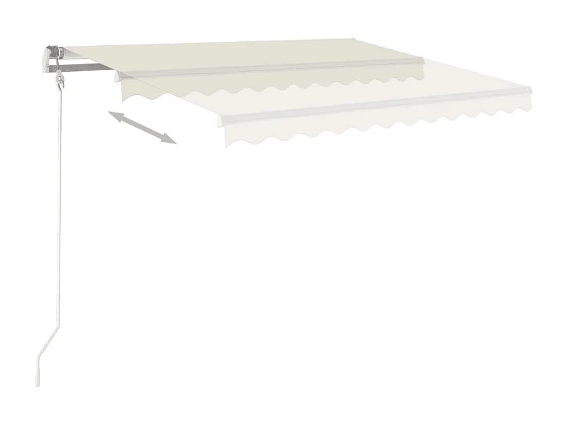 Auvent manuel rétractable 450x300 cm Crème