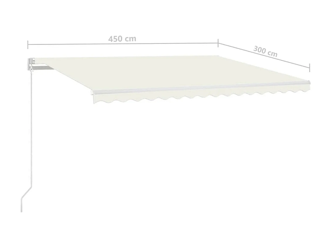 Auvent manuel rétractable 450x300 cm Crème