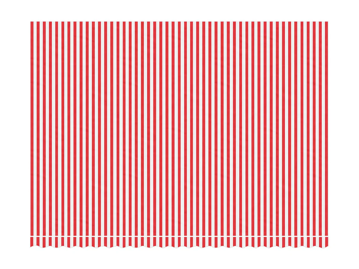 Tissu de remplacement pour auvent rayures rouges et blanches