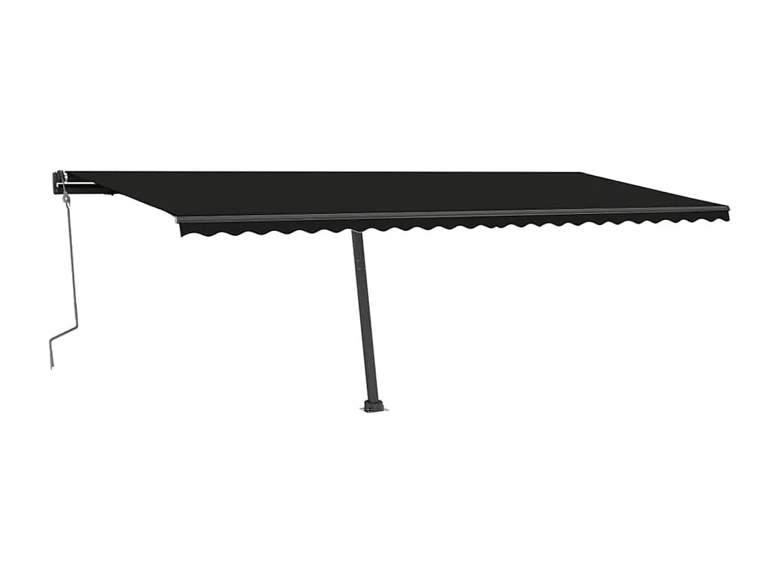 Auvent manuel rétractable avec LED 600x300 cm Anthracite