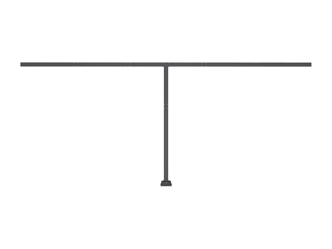 Toldo de pie retráctil manual naranja y marrón 600x300 cm