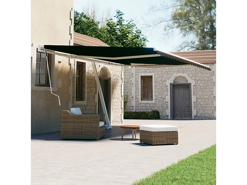 Auvent manuel rétractable sur pied 600x300 cm Anthracite