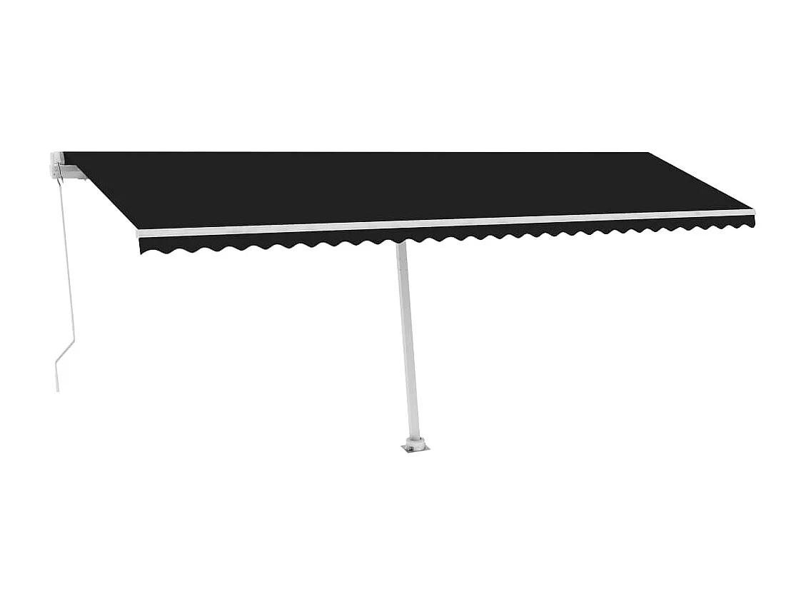 Toldo retrátil manual independente 600x300 cm antracite