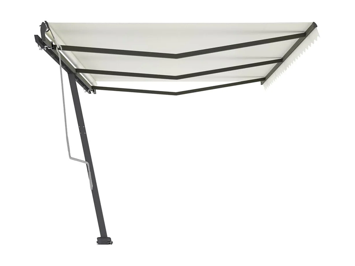 Auvent manuel rétractable sur pied 600x300 cm Crème