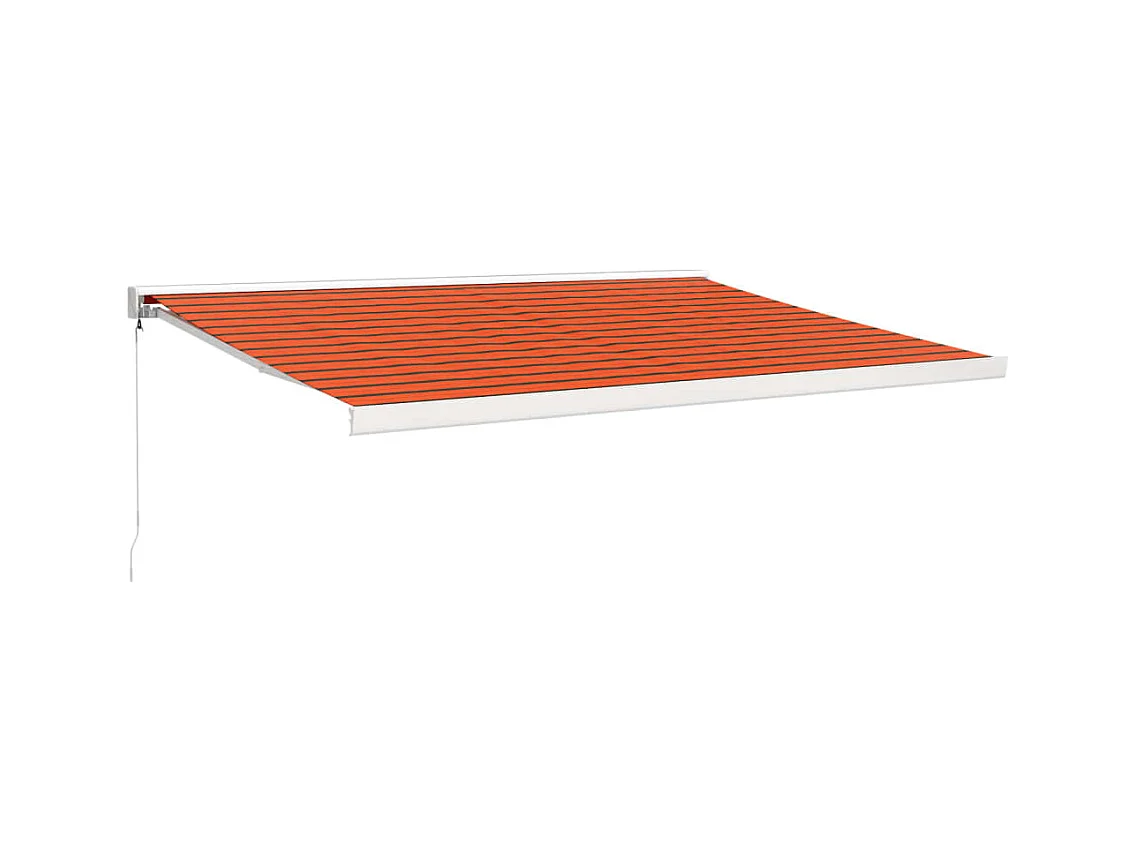 Markise Einziehbar Orange und Braun 4x3 m Stoff und Aluminium