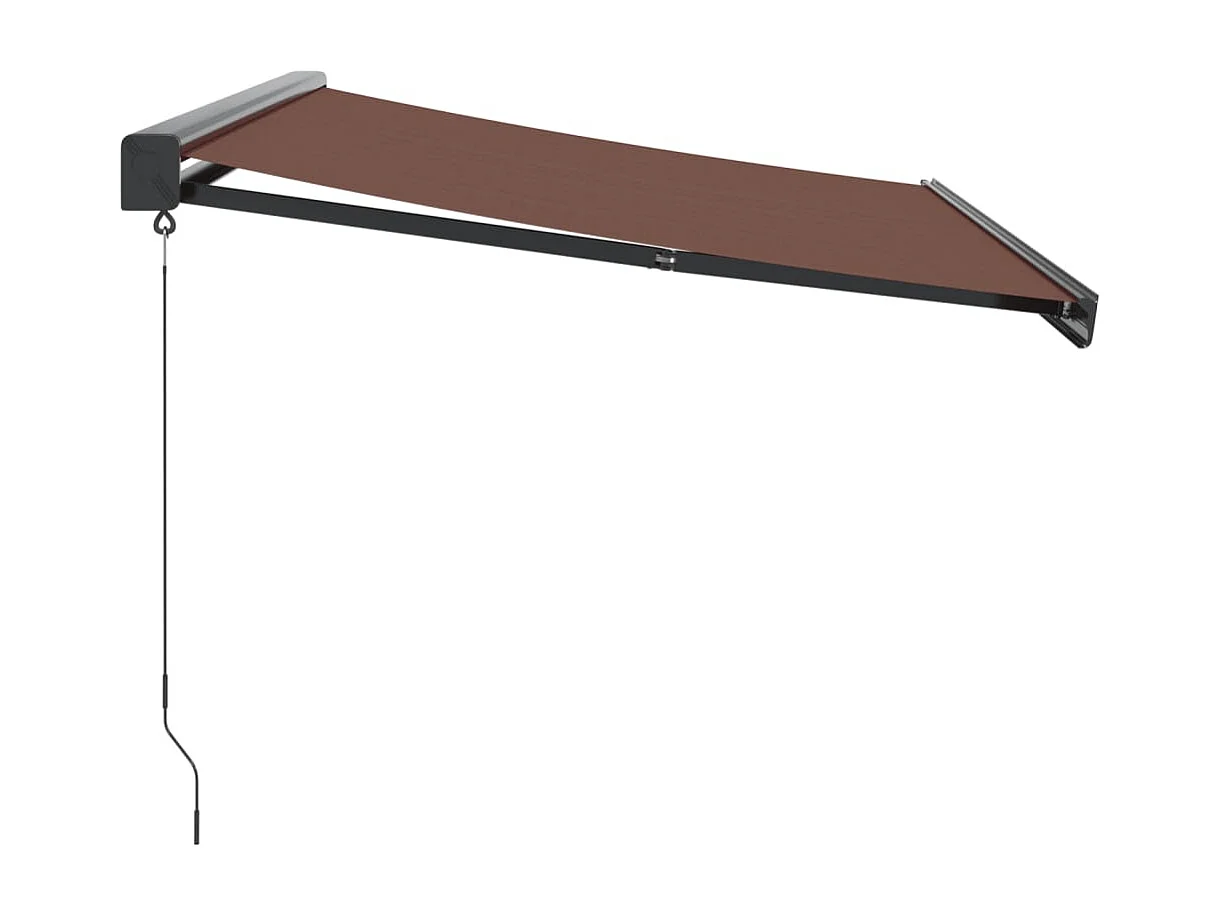 Auvent manuel rétractable marron 300x250 cm
