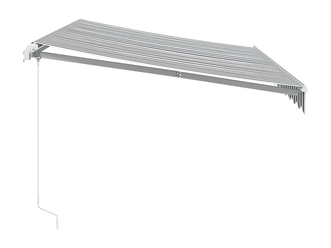 Toldo retráctil manual gris antracita y blanco 350x250 cm