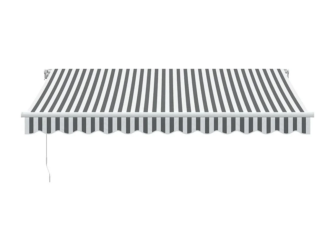 Auvent manuel rétractable anthracite et blanc 350x250 cm